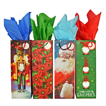 Santa, Nome, Nutcracker Single Bottle Bags 24/Case