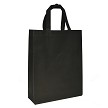 Reusable Cloth Shopping Bags-Black 12" x 14" x 4" 