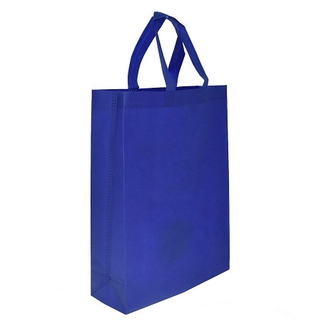 Reusable Cloth Shopping Bags-Royal Blue 12" x 14" x 4" 